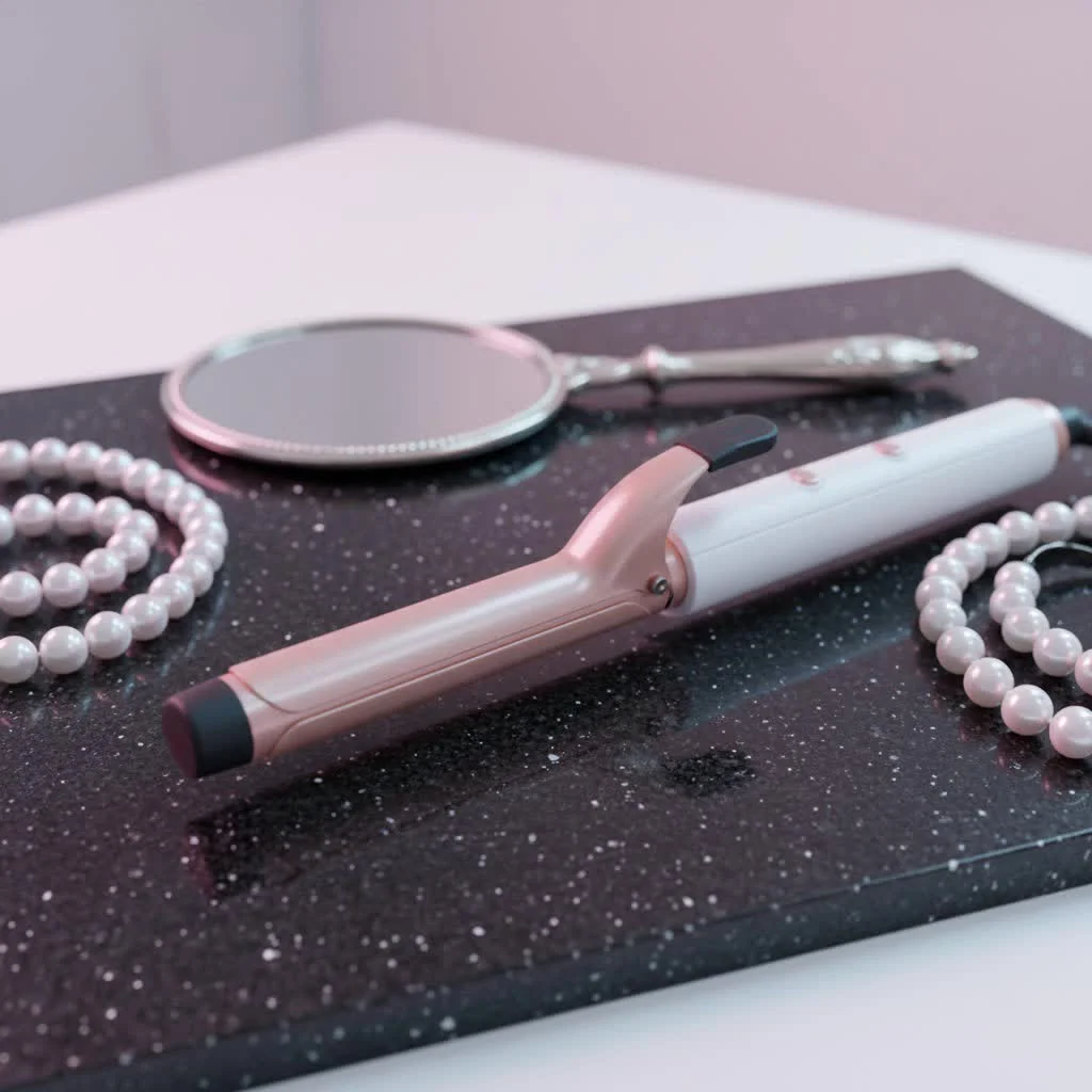 Eternal Muse Hair Curler on a woman's head